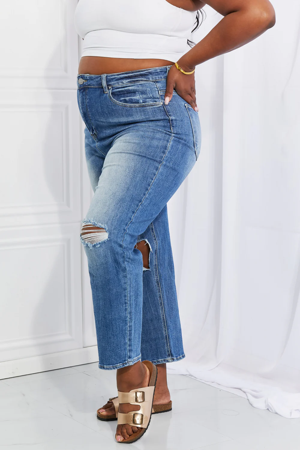 Full Size Emily High Rise Relaxed Jeans