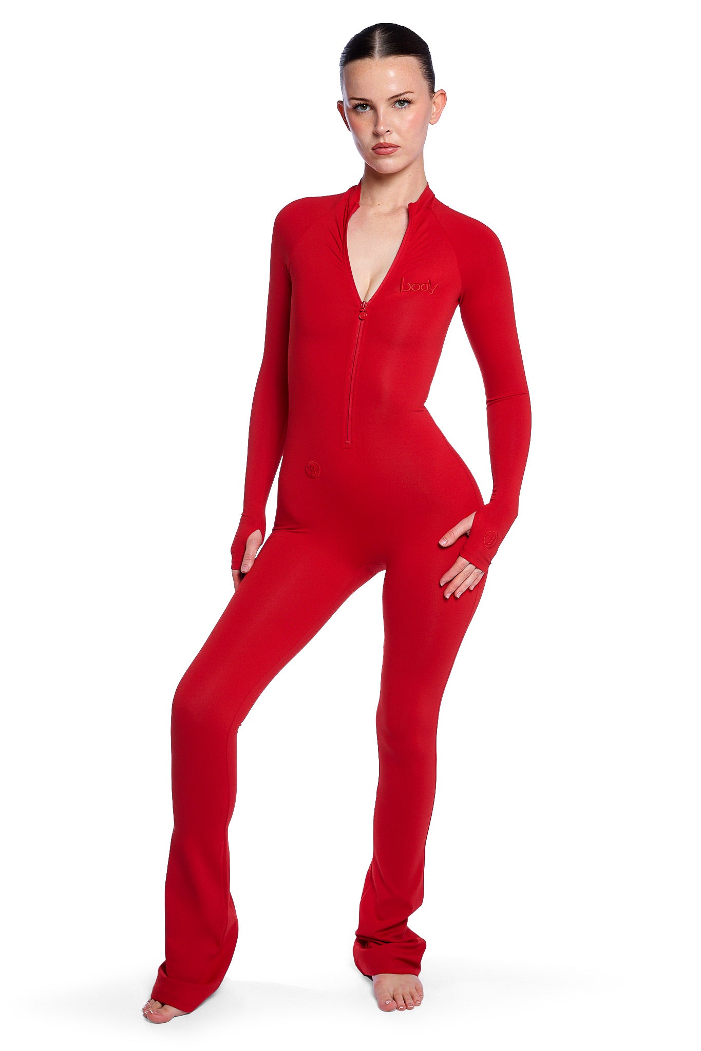 BASICS JUMPSUIT (KISS ME RED)
