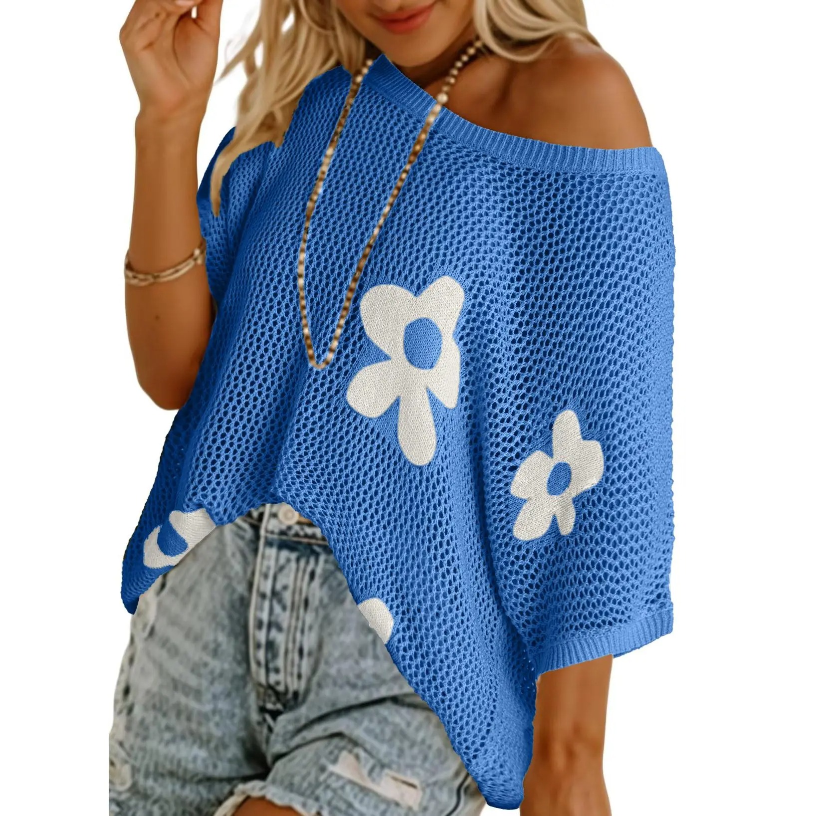 Women's Floral Crochet Summer Top