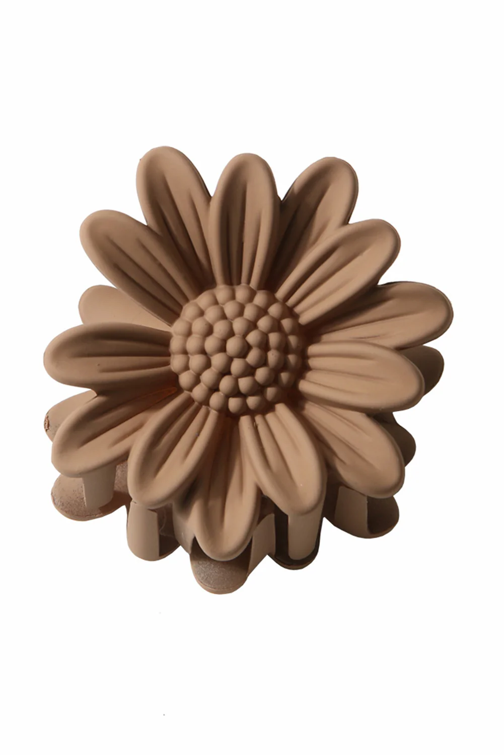 Camel Boho Daisy Flower Frosted Hair Clawclip