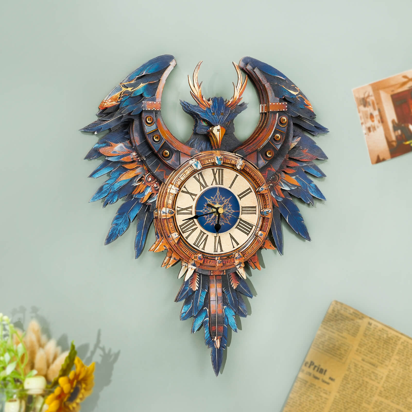 Thunderbird– DIY Wooden Clock, 3D Puzzle Craft Kit