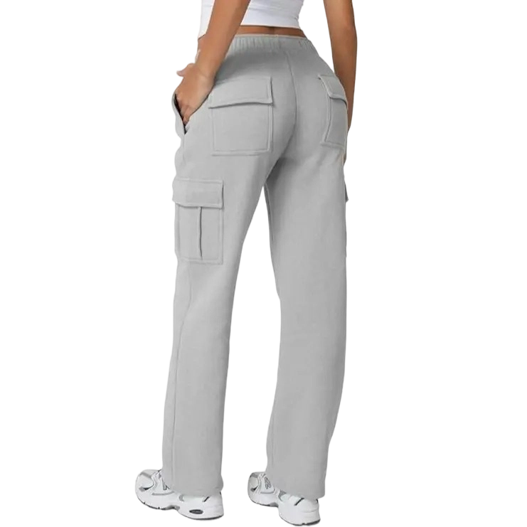 Women’s Medium Waist Fleece Baggy Sweatpants