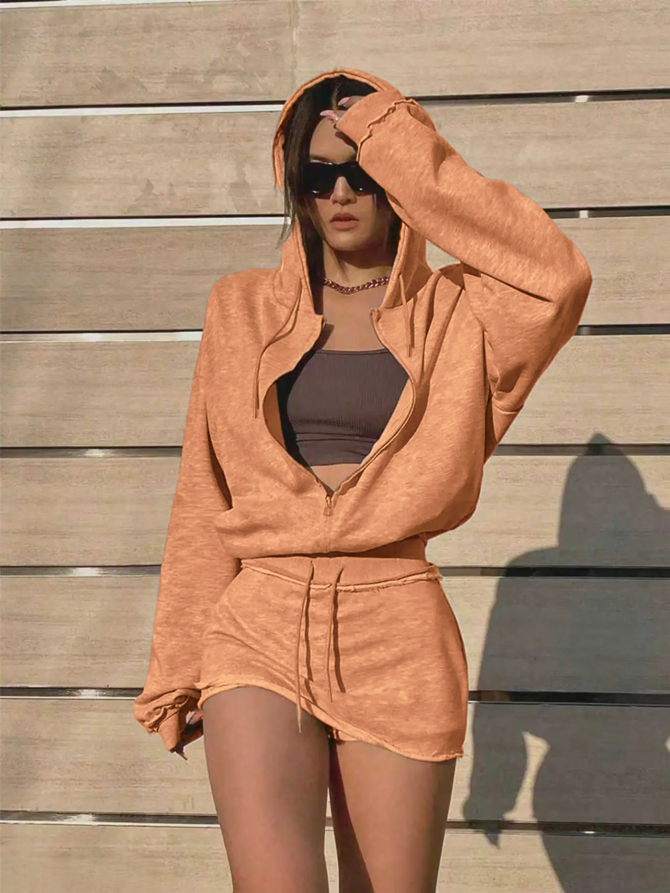 Women's Two-Piece Hooded Sweatshirt Set