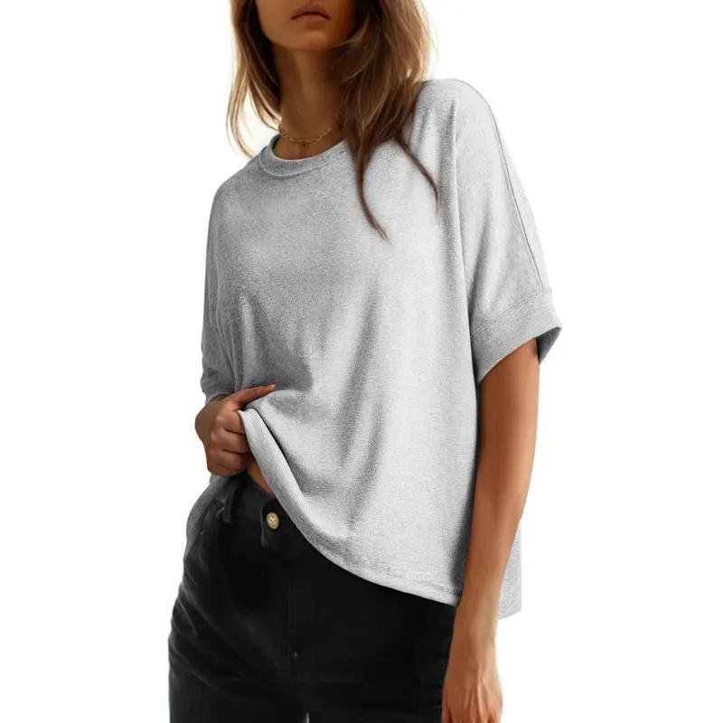 Women's Tops for Women 2026 Loose Oversized Basic Tee Comfortable Soft Fabric Flattering Fit