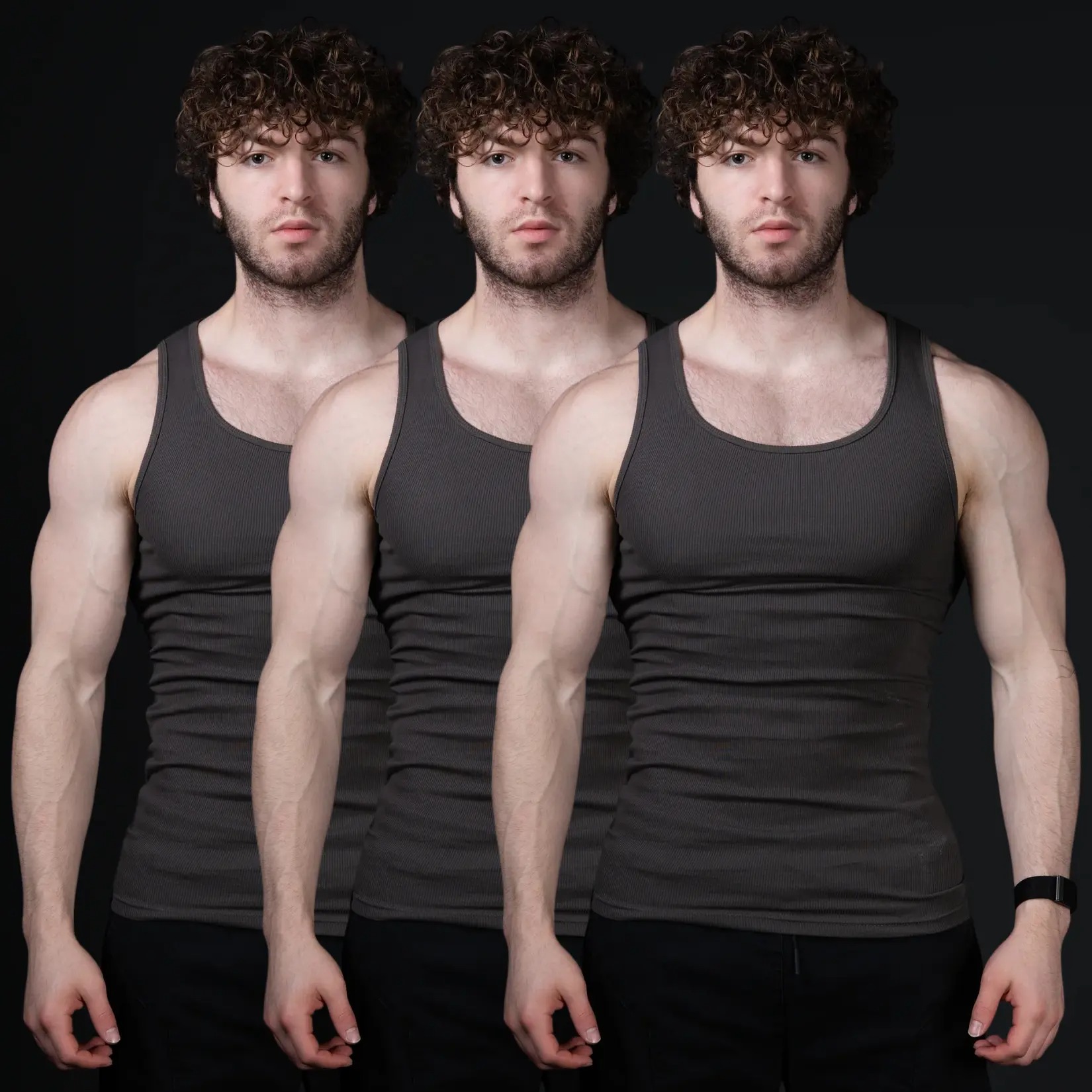 Men’s Slim-Fit Stretchy Ribbed Tank Top