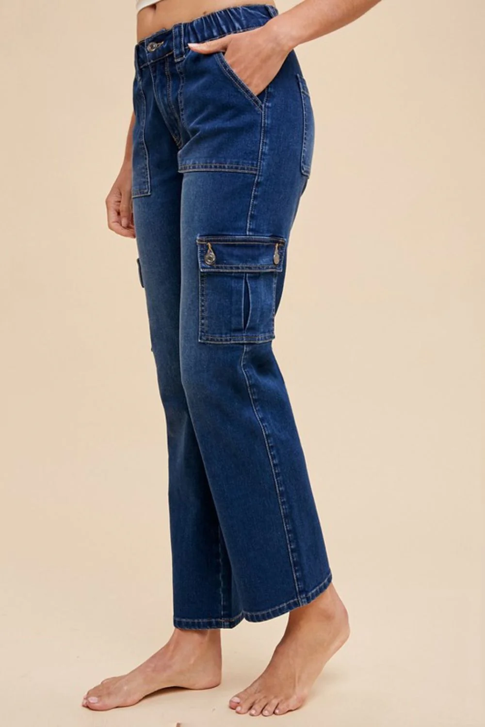 Wear Straight Leg Jeans with Cargo Pockets