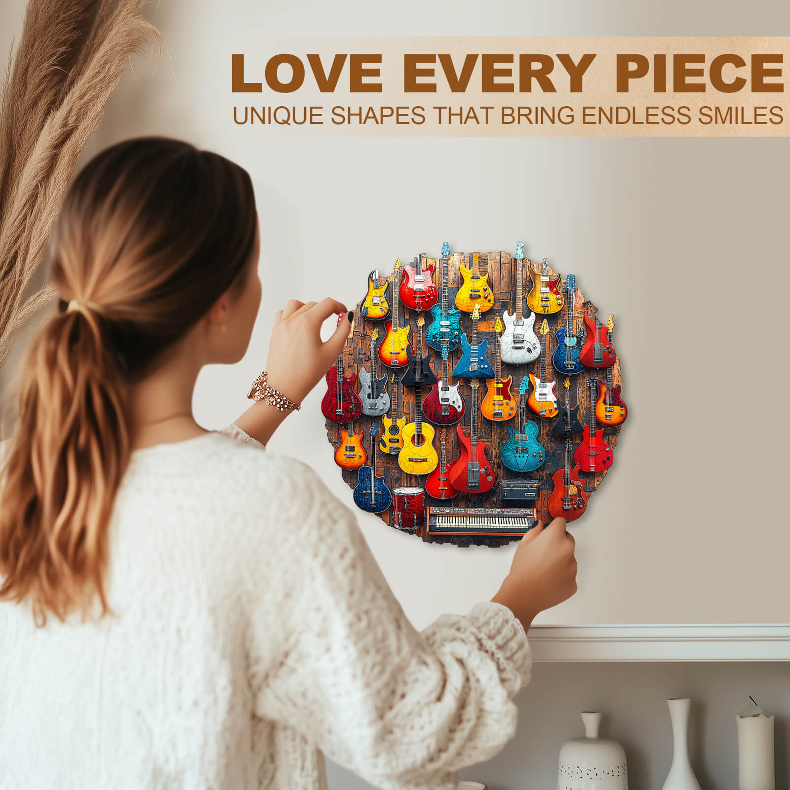 Guitar Wall Wooden Jigsaw Puzzle