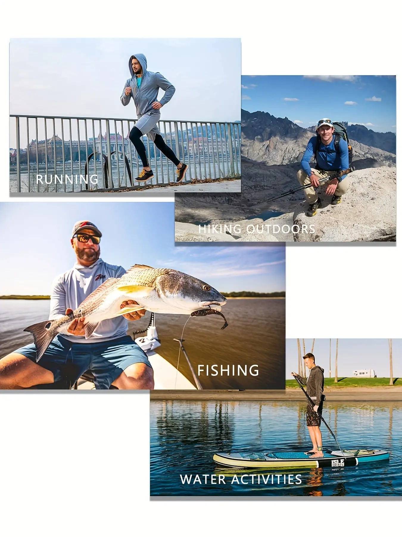 5 Pack Men's Athletic Hoodies Long Sleeve Fishing Shirts for Men Shirts Lightweight Rash Guards gym outfits workout tops gym shirts