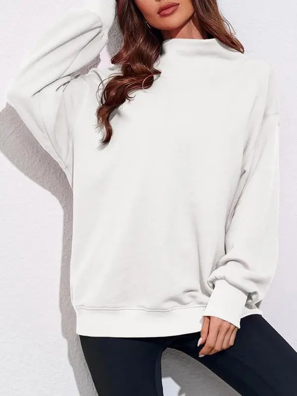 Women's Oversized Turtleneck Sweatshirt