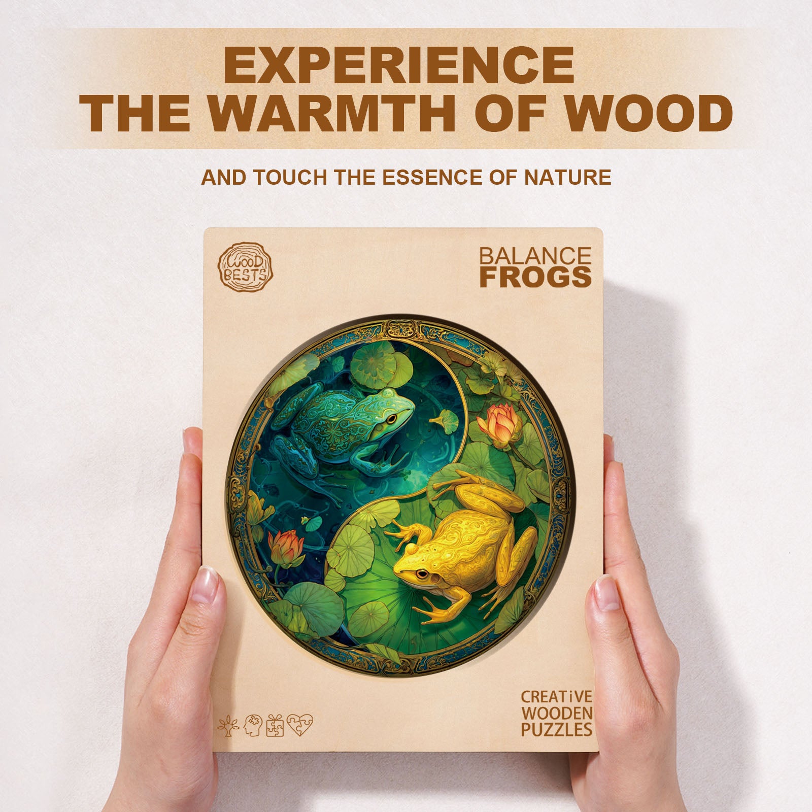 Balance Frogs Wooden Jigsaw Puzzle