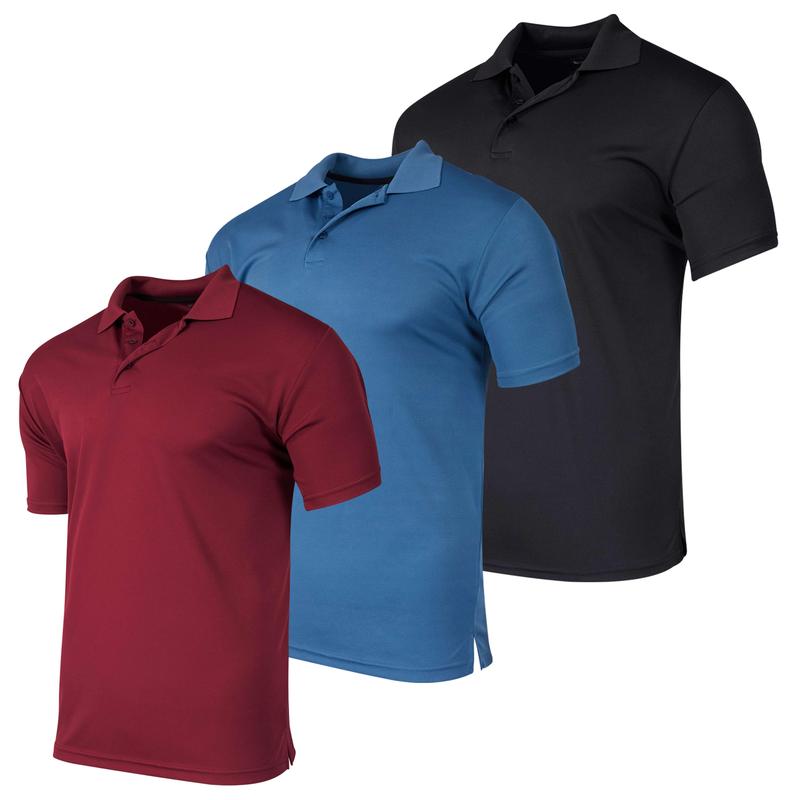 Men's 3-Pack Quick-Dry Performance Polo Shirt