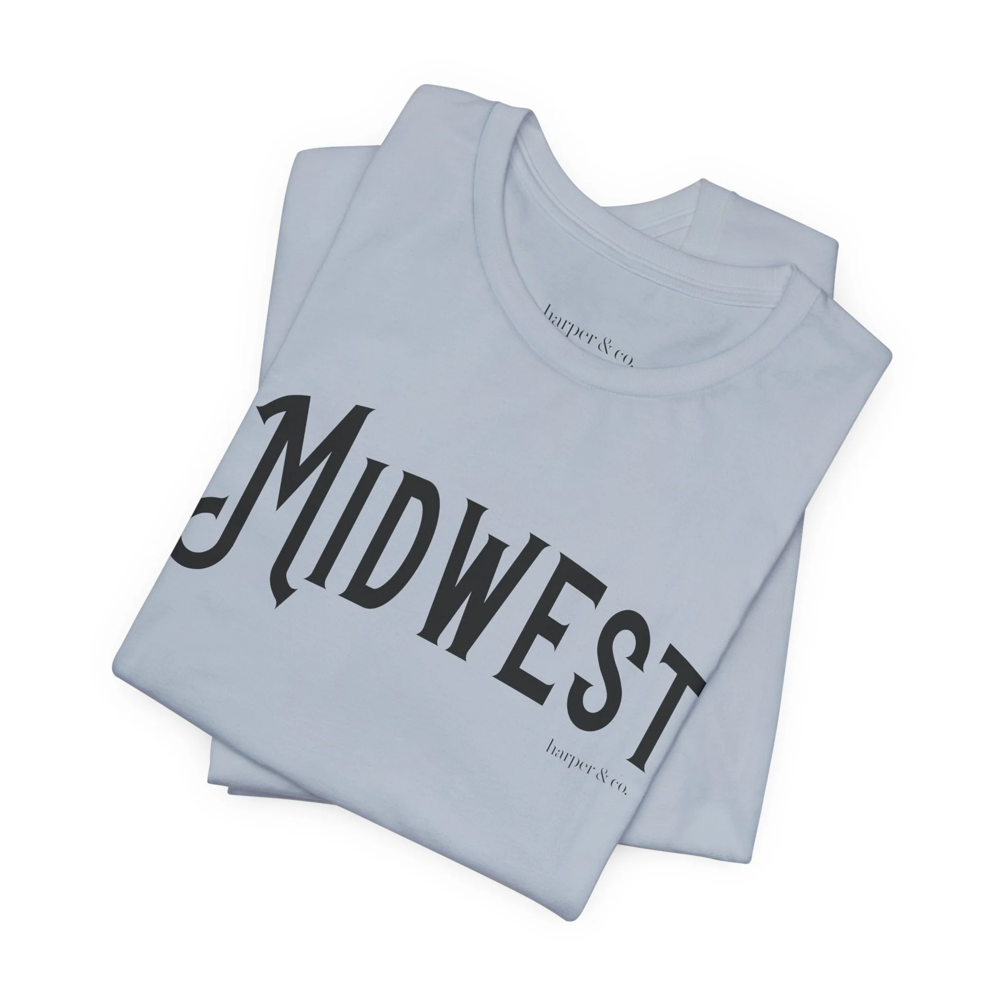 Midwest Unisex Jersey Tee - Casual Soft Cotton Short Sleeve Shirt