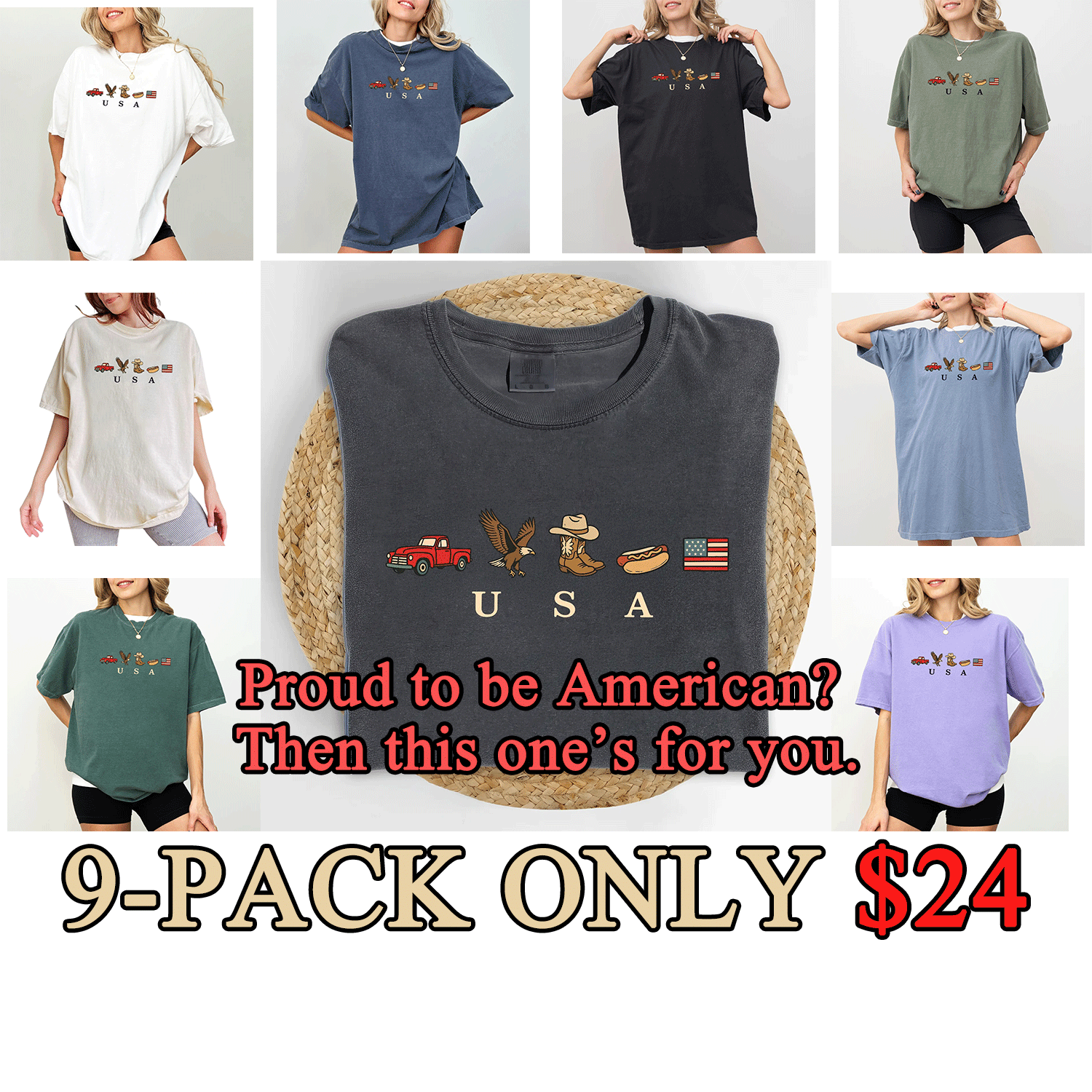 🇺🇸 Vintage USA Patriotic Graphic T-Shirt