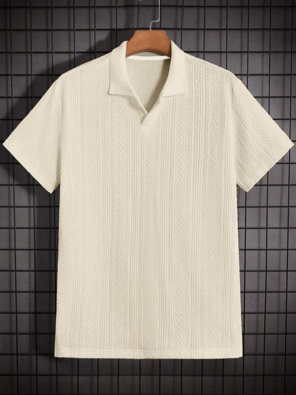 Men's Jacquard Knit Polo Shirt