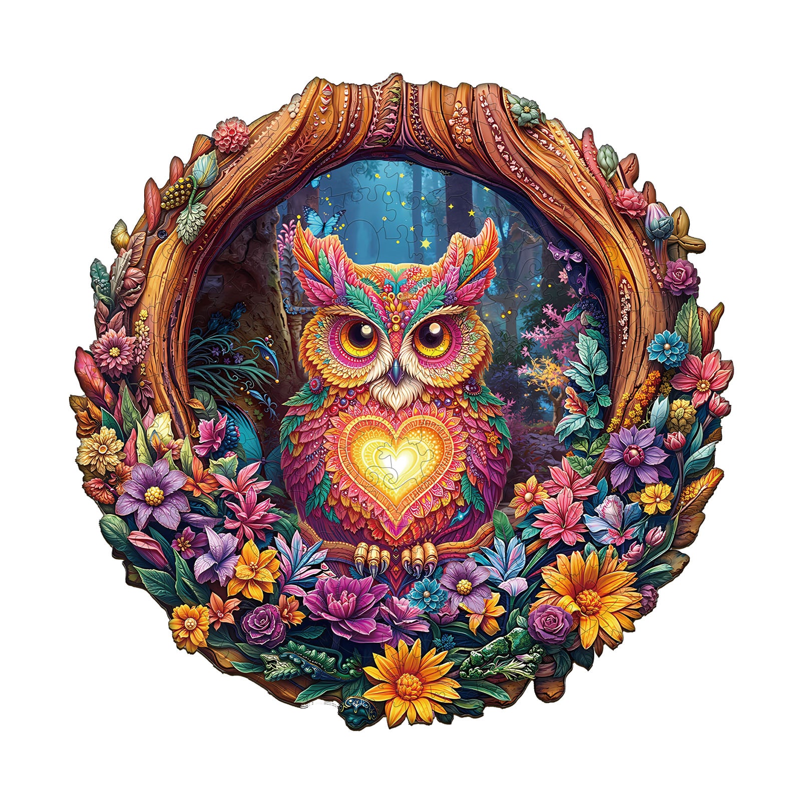 Loving Owl Wooden Jigsaw Puzzle