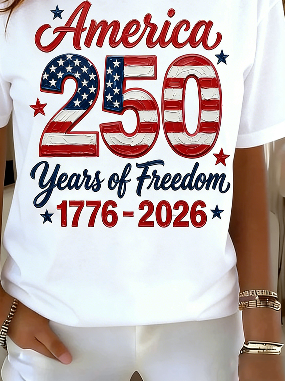 Text Letters Regular Fit Cotton Casual T-Shirt