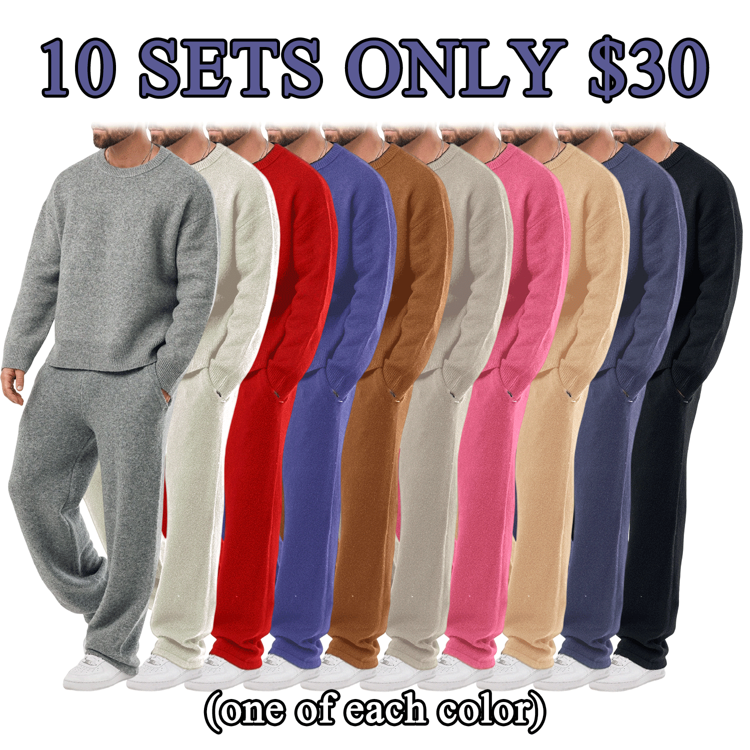 Men’s Classic Knit Sweater Set – Everyday Comfort Outfit