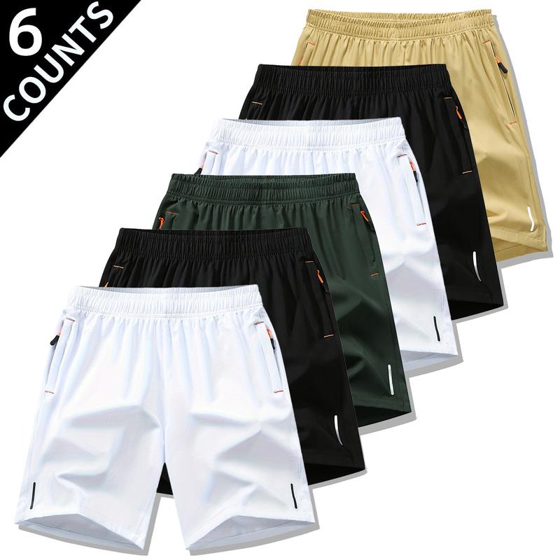6-piece set shorts for men Summer men's casual quick drying shorts, sports and casual jogging
