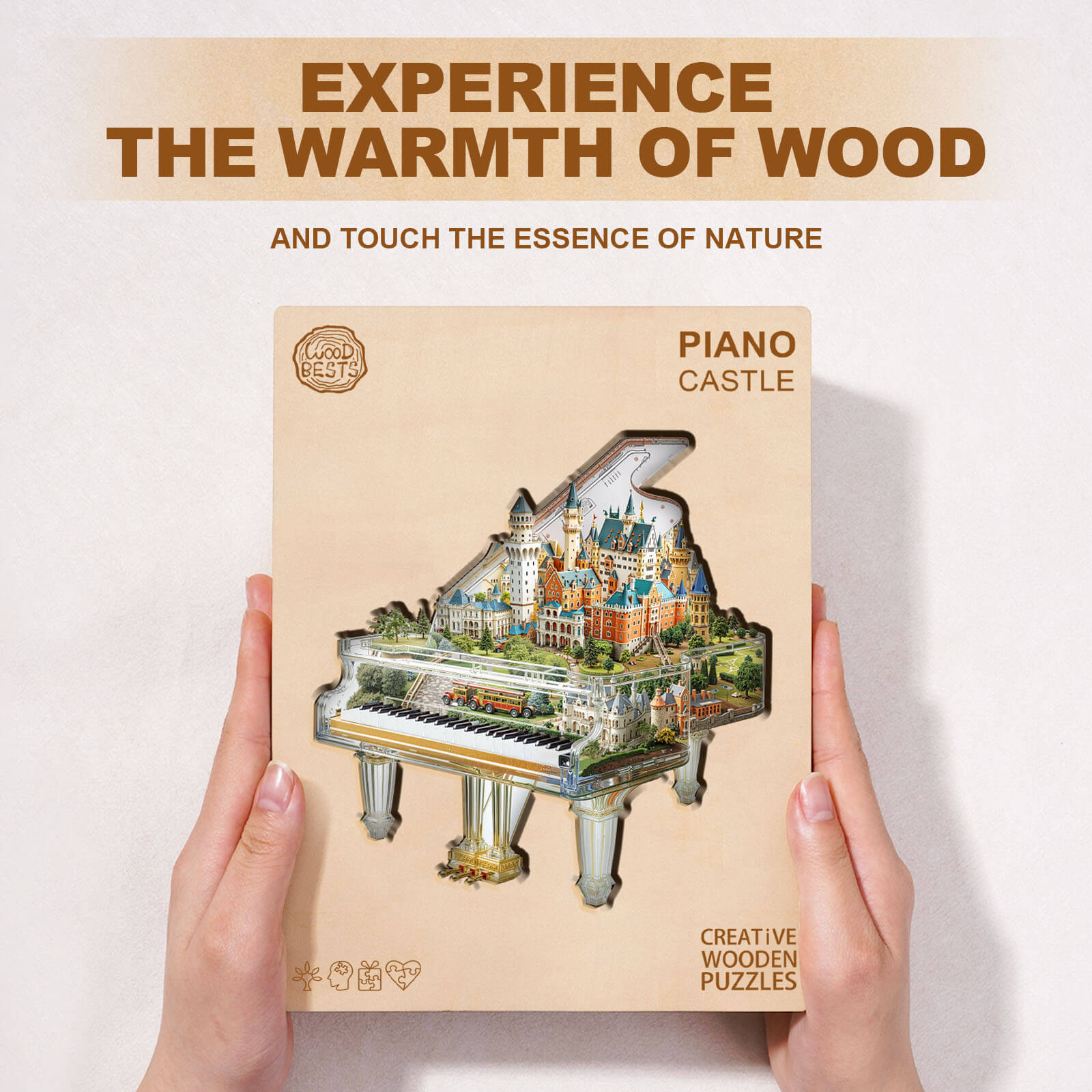 Piano Castle Wooden Jigsaw Puzzle