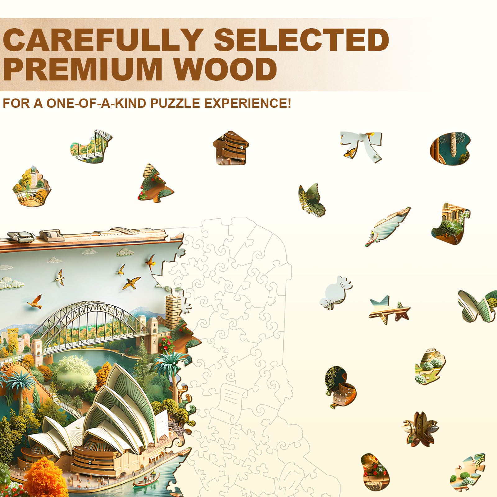 Sydney Opera House Tour Wooden Jigsaw Puzzle