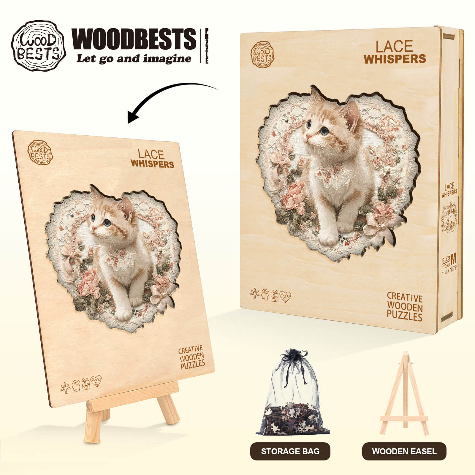 Lace Whispers Wooden Jigsaw Puzzle