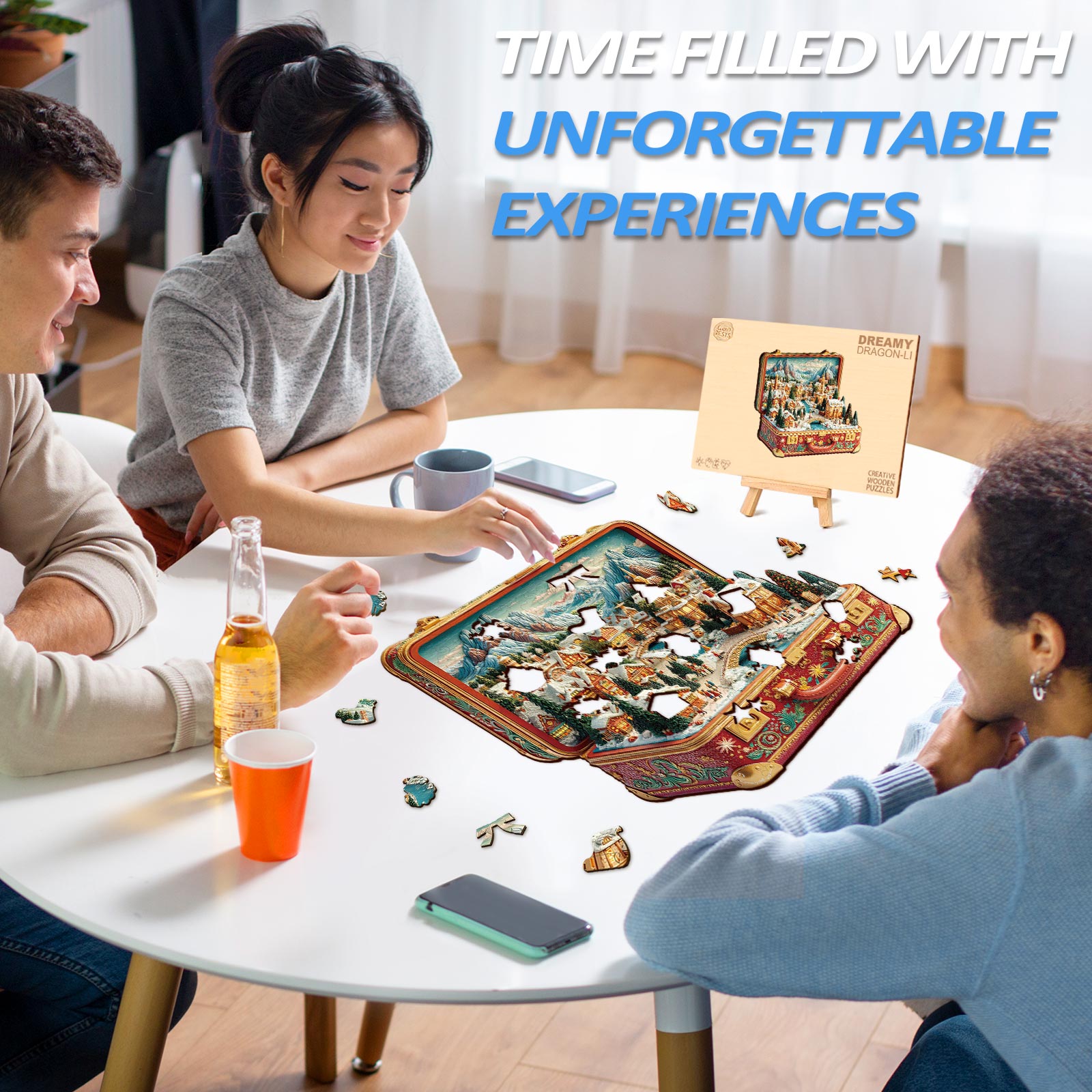 Suitcase Scenery-Christmas Wooden Jigsaw Puzzle