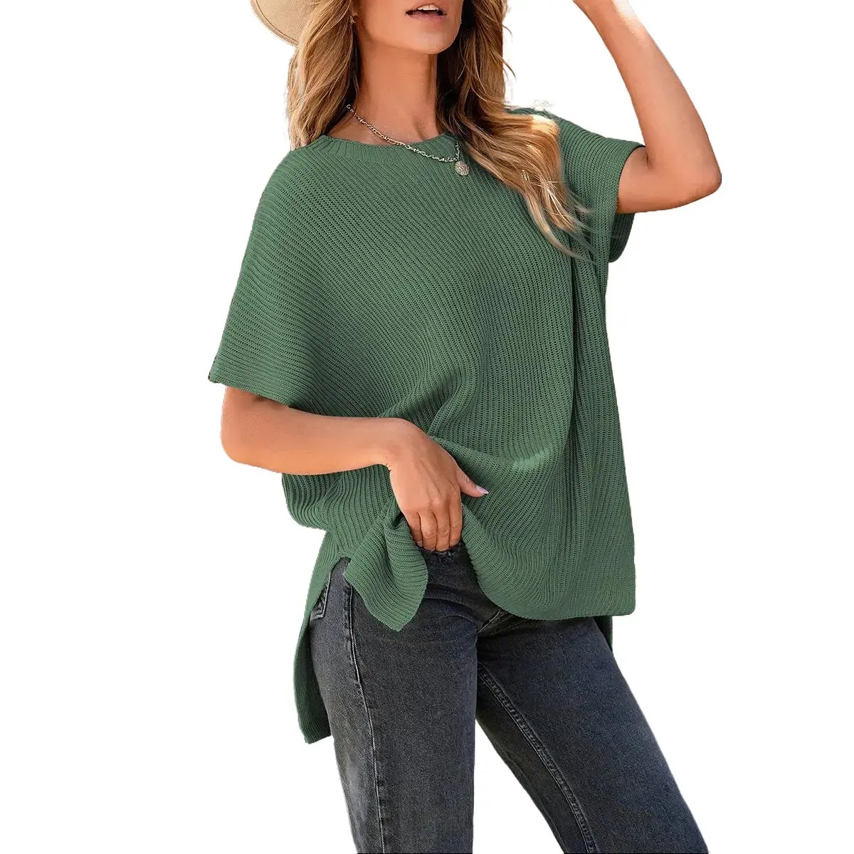 ✨Easter Sale!Women’s Oversized Ribbed Knit Top