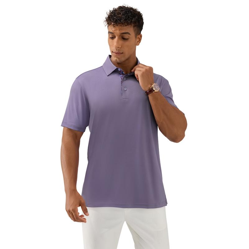Men’s Performance Polo Shirt – Breathable Stretch Short Sleeve Casual Fit