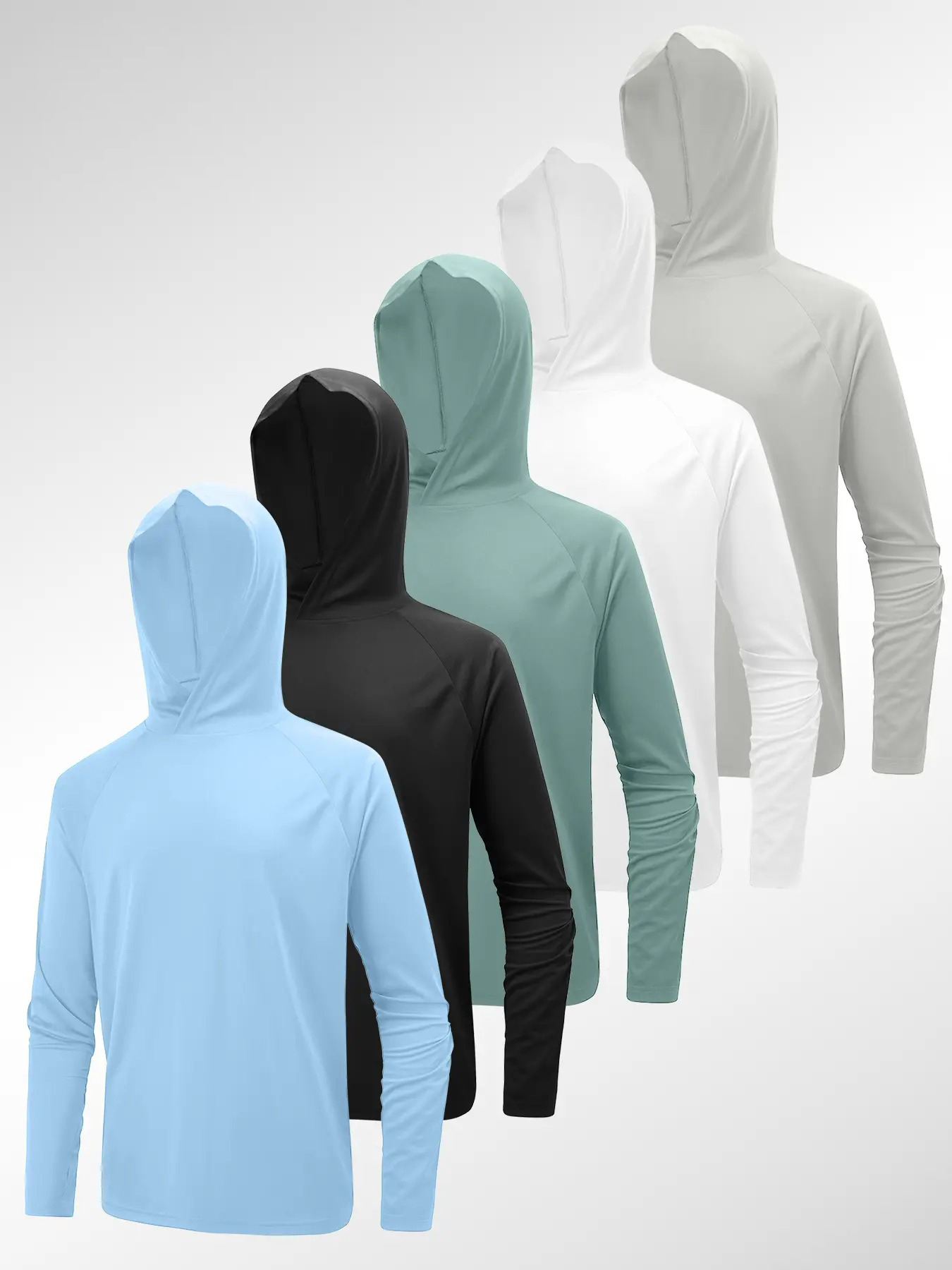 Men's UPF 50+ Quick Dry Athletic Hooded Long Sleeve Shirt☀️