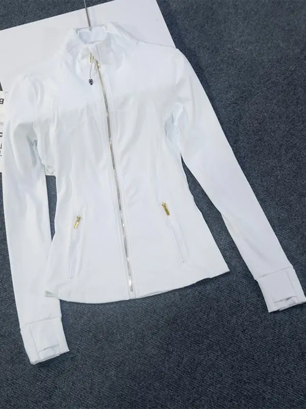 Yoga suit women's yoga jacket, sports stand up collar jacket, fitness slim fit and slimming top