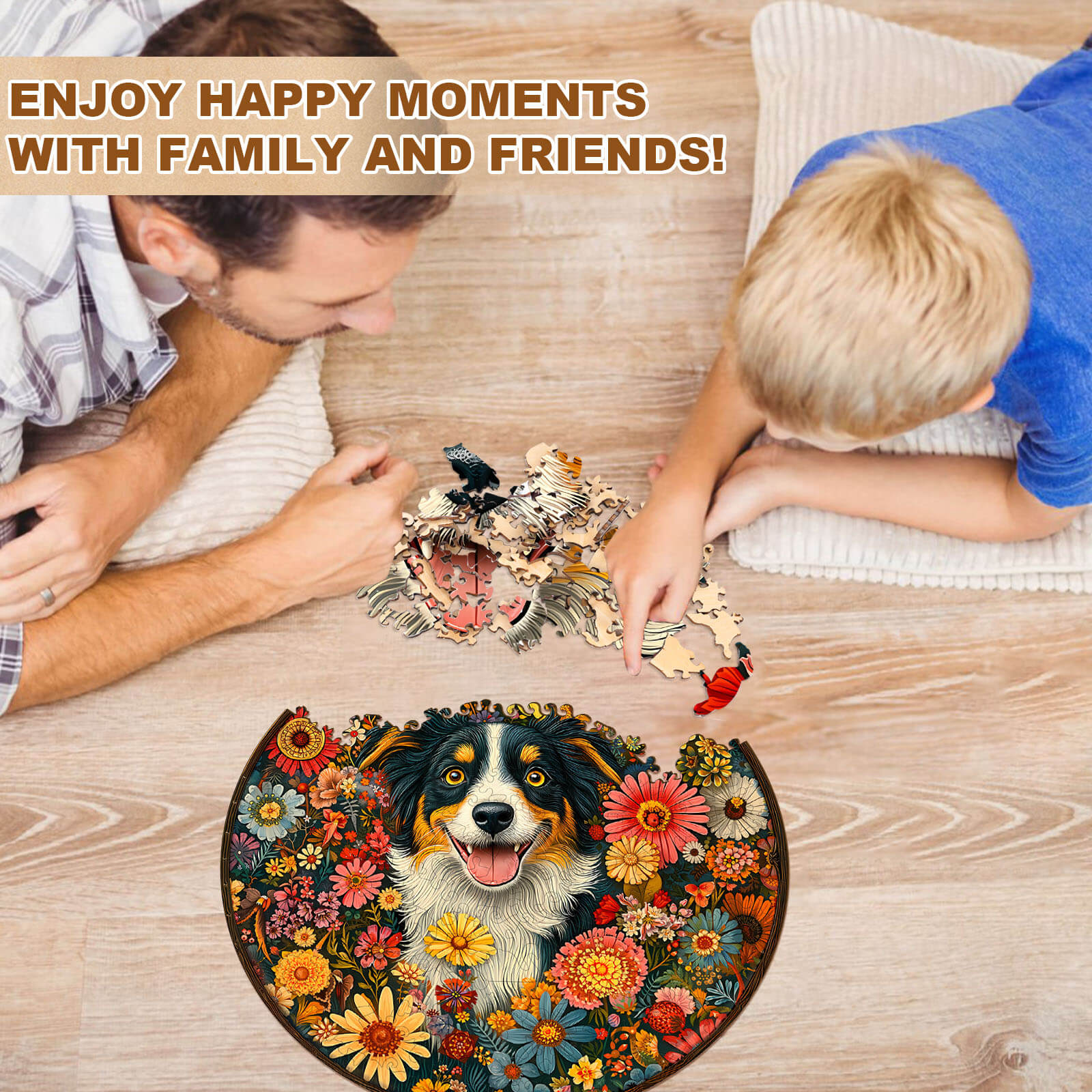 Fantasy Garden Guardian-Dog Wooden Jigsaw Puzzle