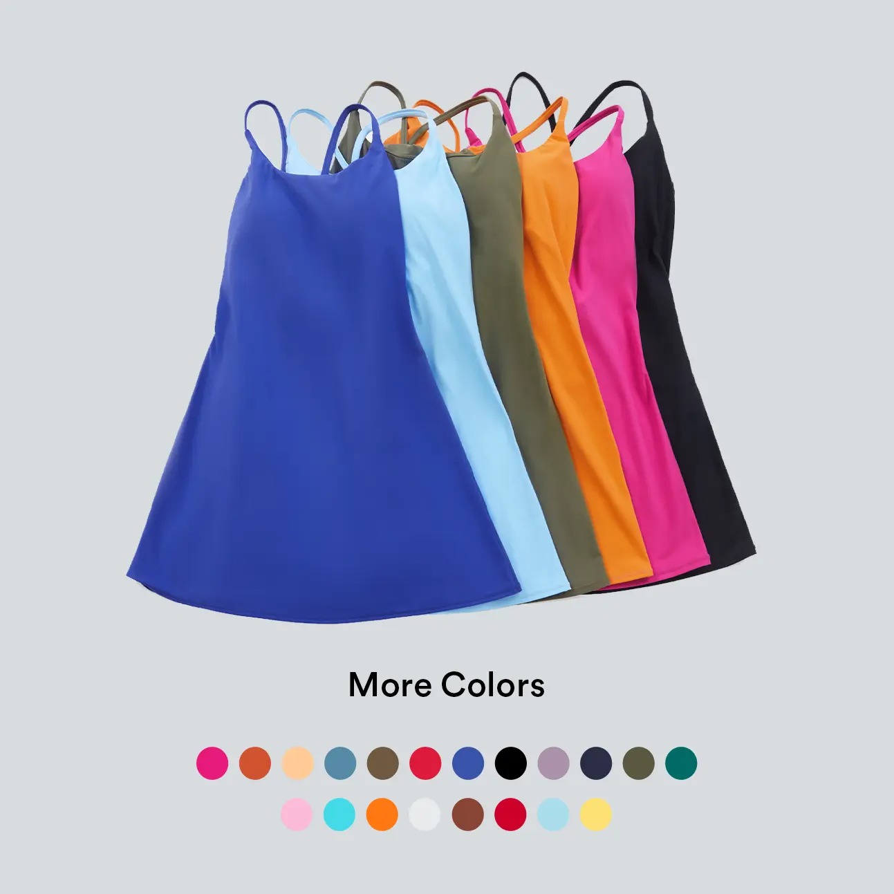 ✨Women's Backless Active Tennis Dress with Built-In Shorts