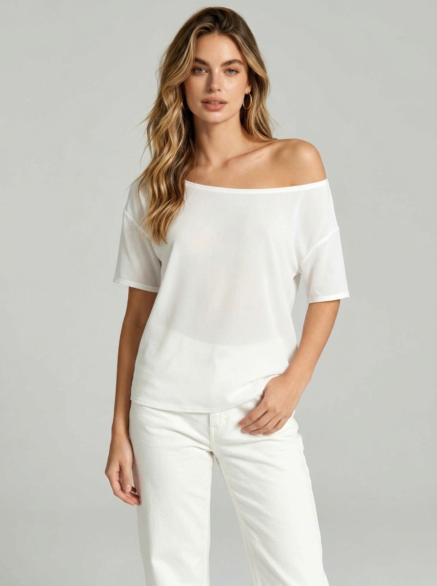 Women's Basic Solid Color Short Sleeve Tee