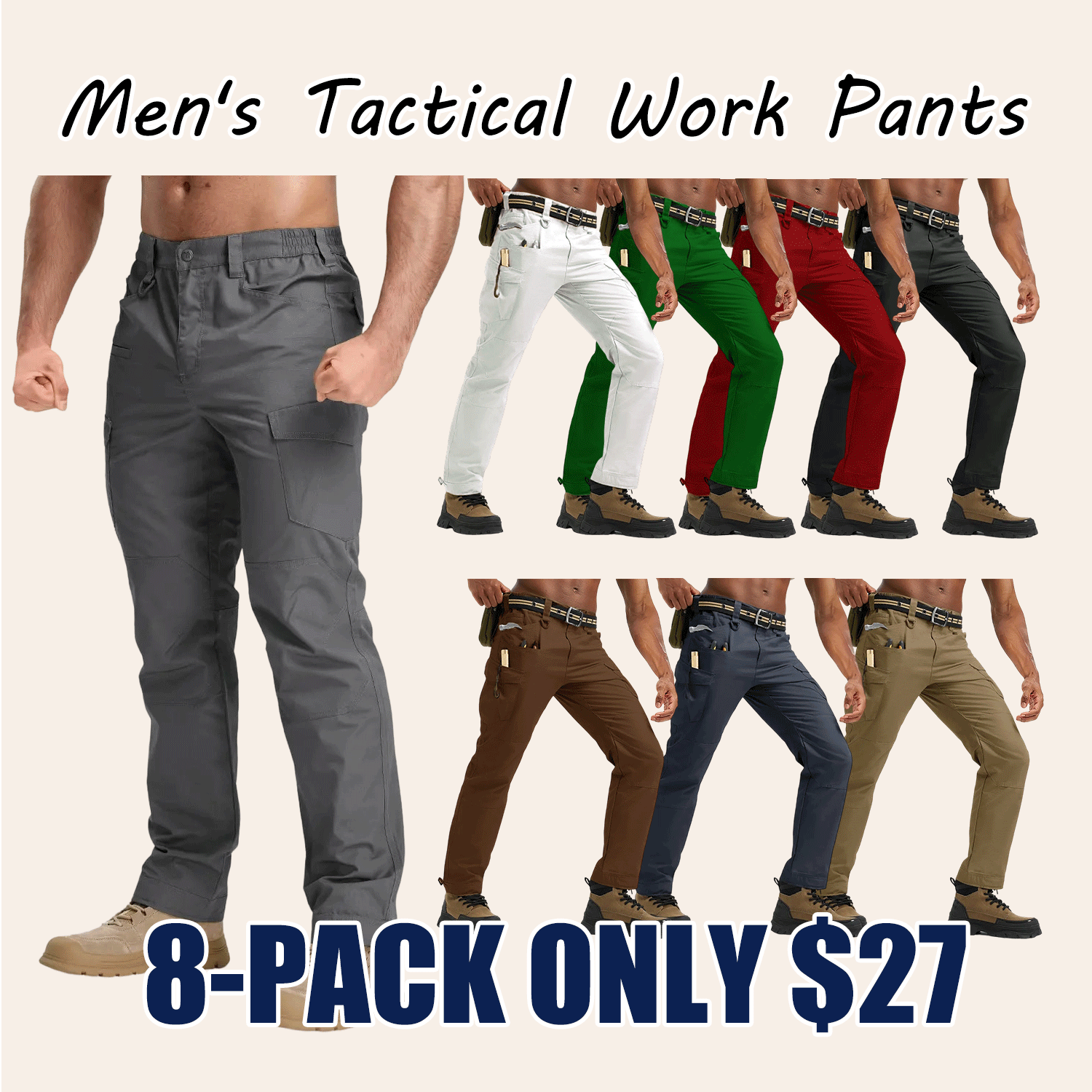 🔥FREE SHIPPING!Men’s Tactical Cargo Work Pants
