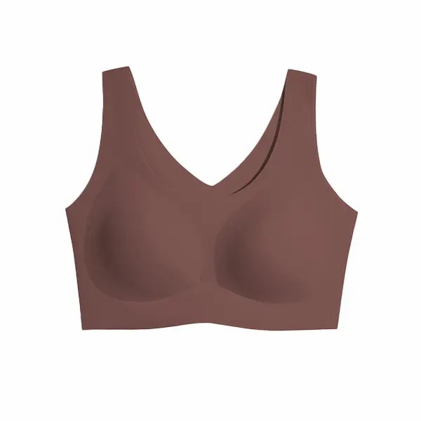 Seamless Bras for Women Full Coverage Wireless Bralette Widen Straps Side