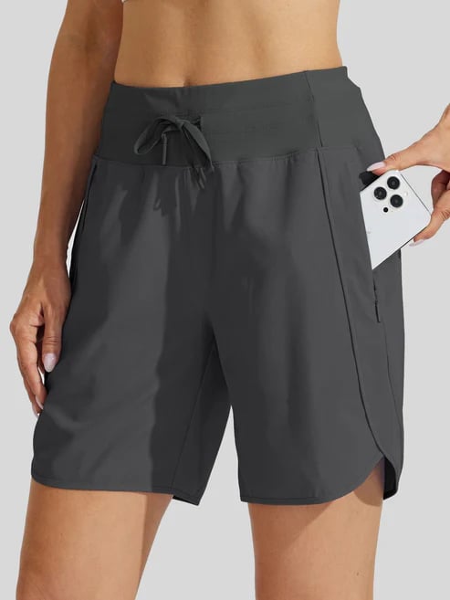 ⏰Hot Sale Women's Active 7 Inseam Athletic Long Running High Wasistband Shorts