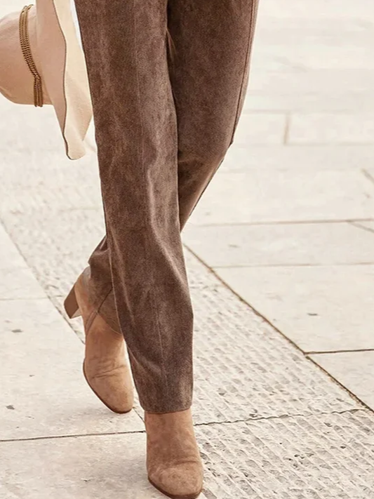 Regular Fit Plain Casual Pants