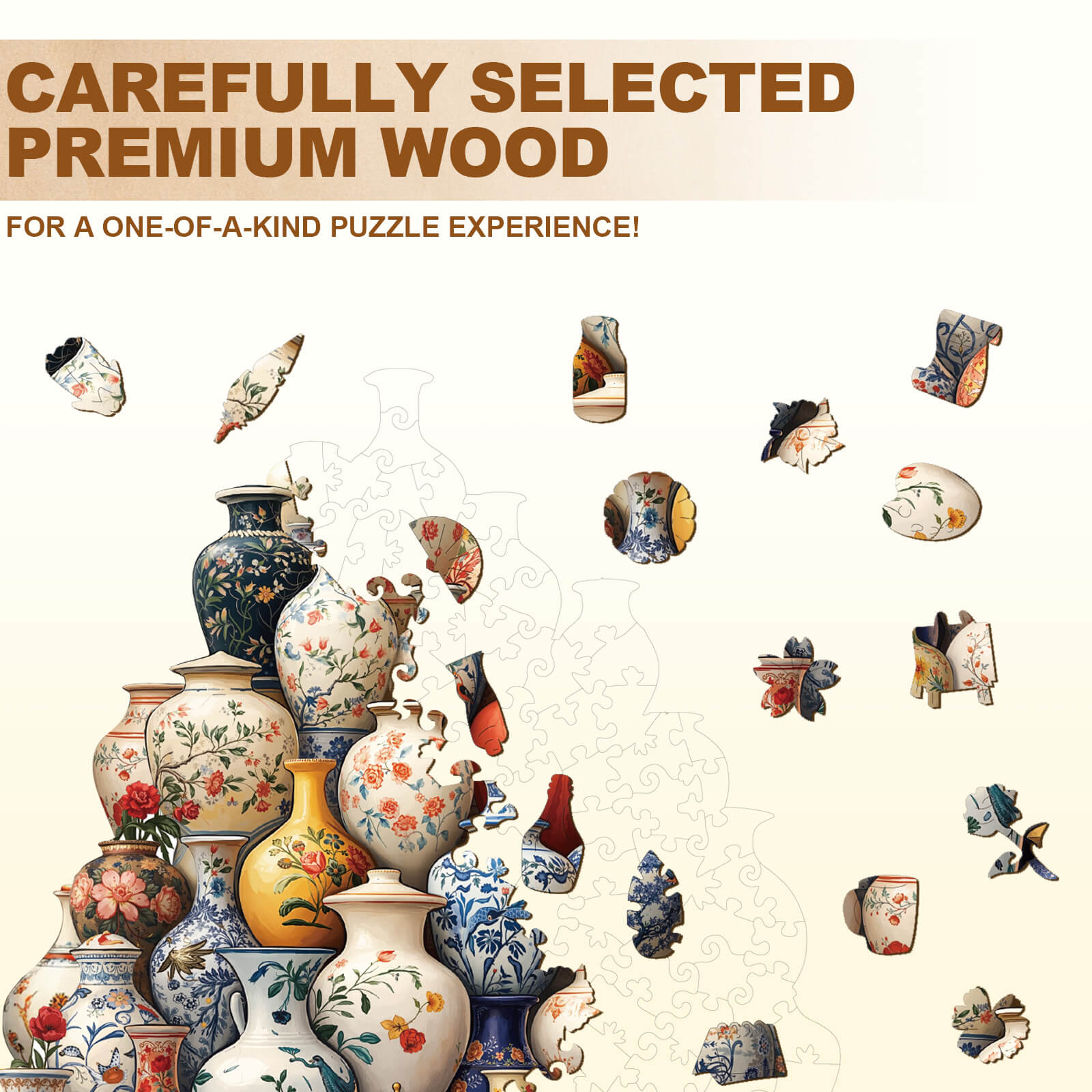 Italian ceramics Wooden Jigsaw Puzzle