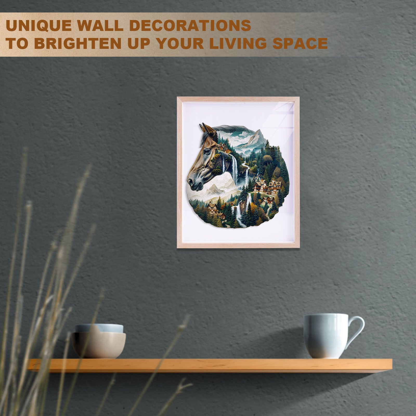 River and Horse Wooden Jigsaw Puzzle