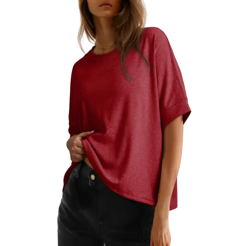 2026 New Women's Loose Fit Plus Size Basic T-Shirt