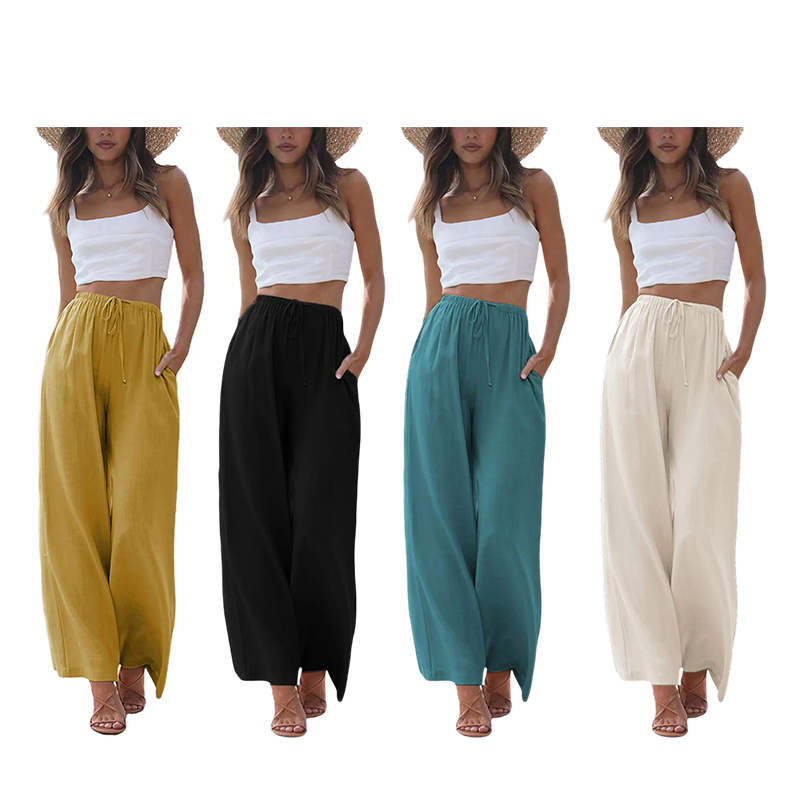 Women's 2026 Viral Palazzo Pants - Lightweight Wide Leg Trousers with Pockets