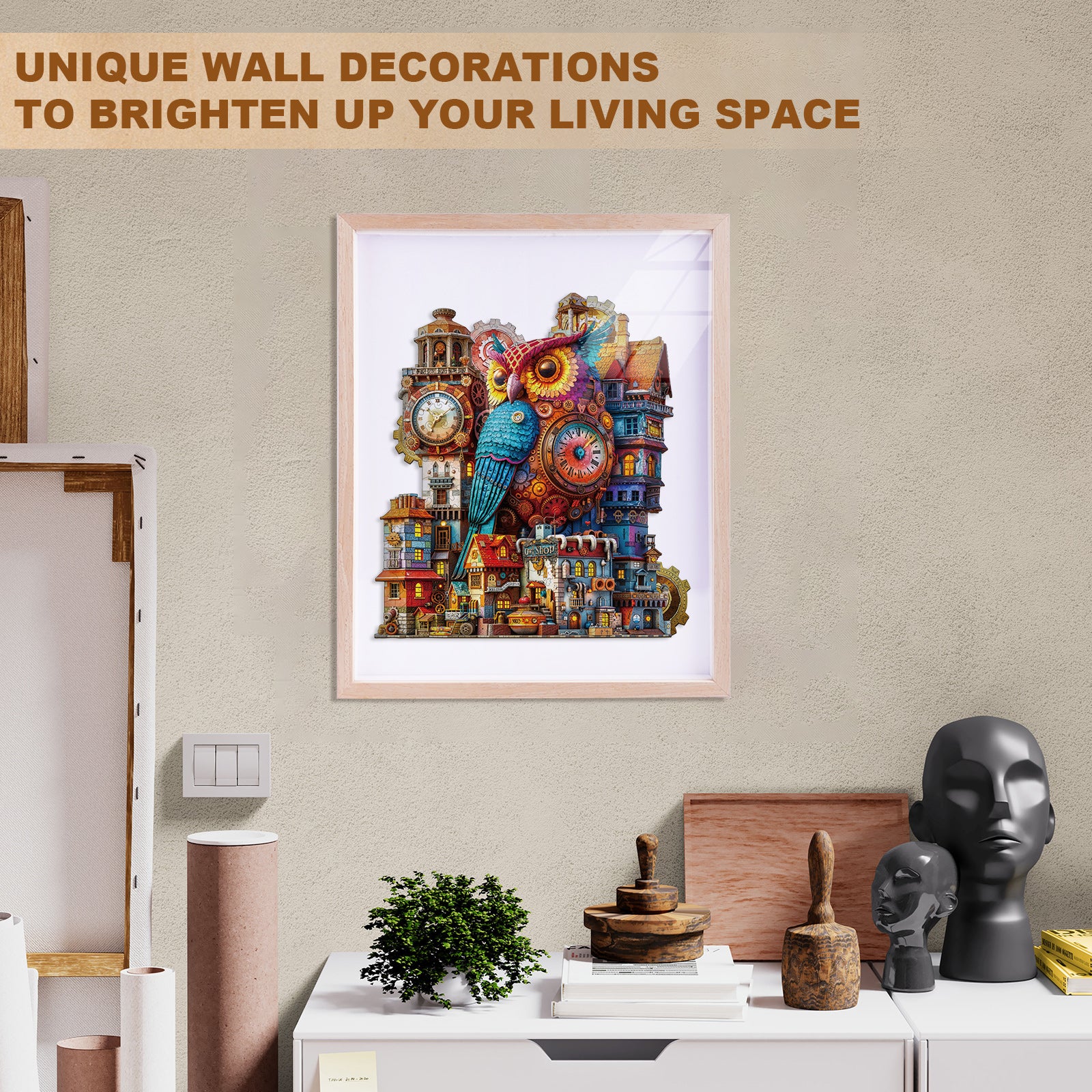 Owl Castle Wooden Jigsaw Puzzle