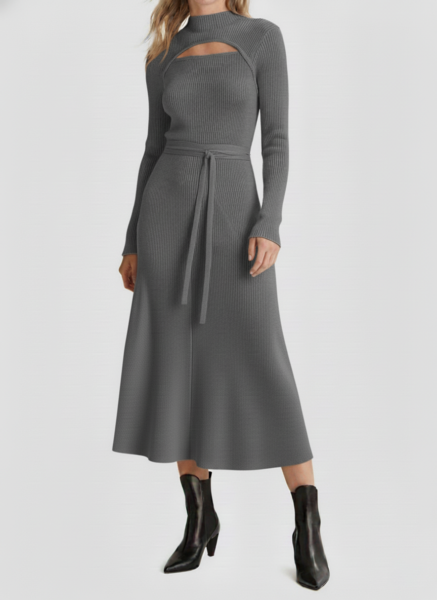 NEW🔥 Casual Solid Woolen Dress