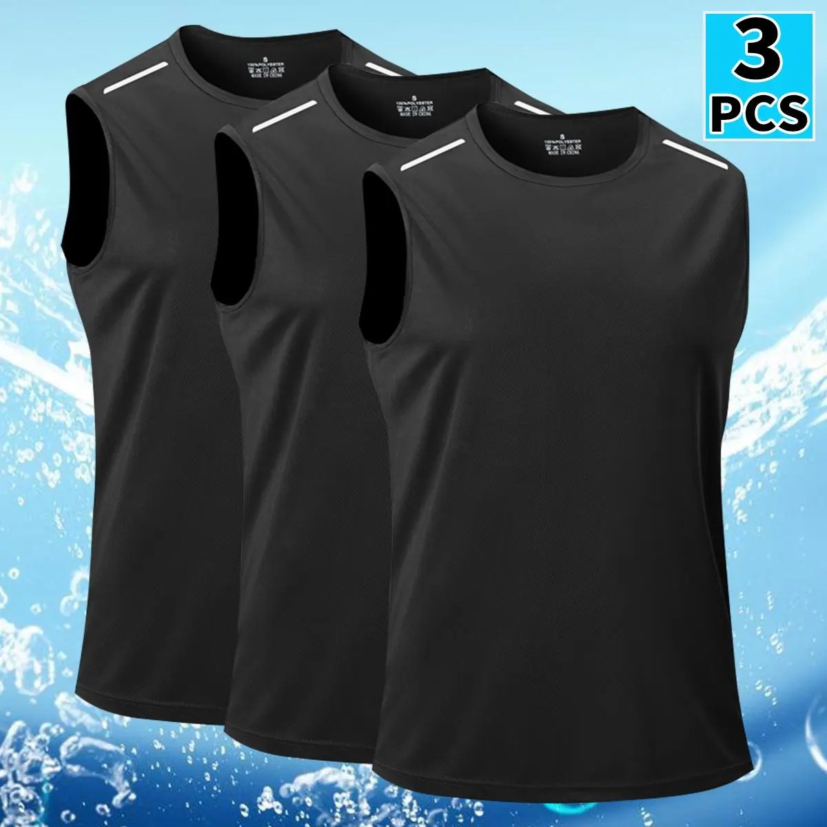 Men's Quick-Dry Crew Neck Tank Top - Breathable Sleeveless Athletic Wear
