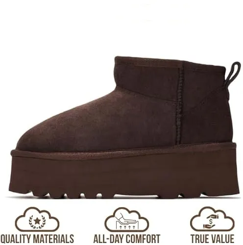 Women Lightweight Memory Foam Fuzzy Boots