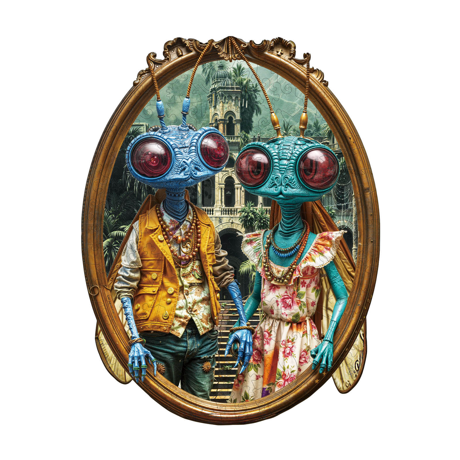 Insect Hippie Wooden Jigsaw Puzzle