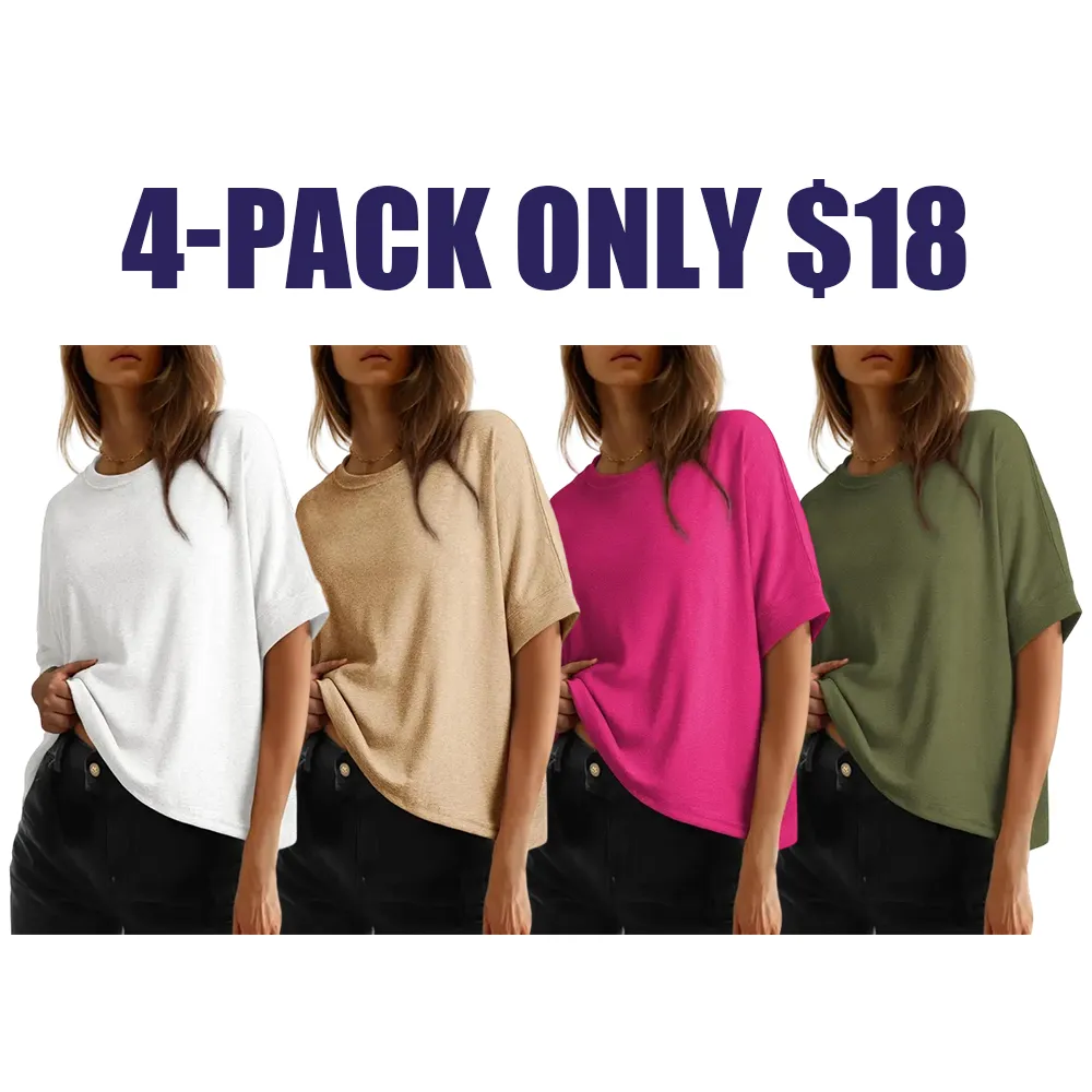 2026 New Women's Loose Fit Plus Size Basic T-Shirt