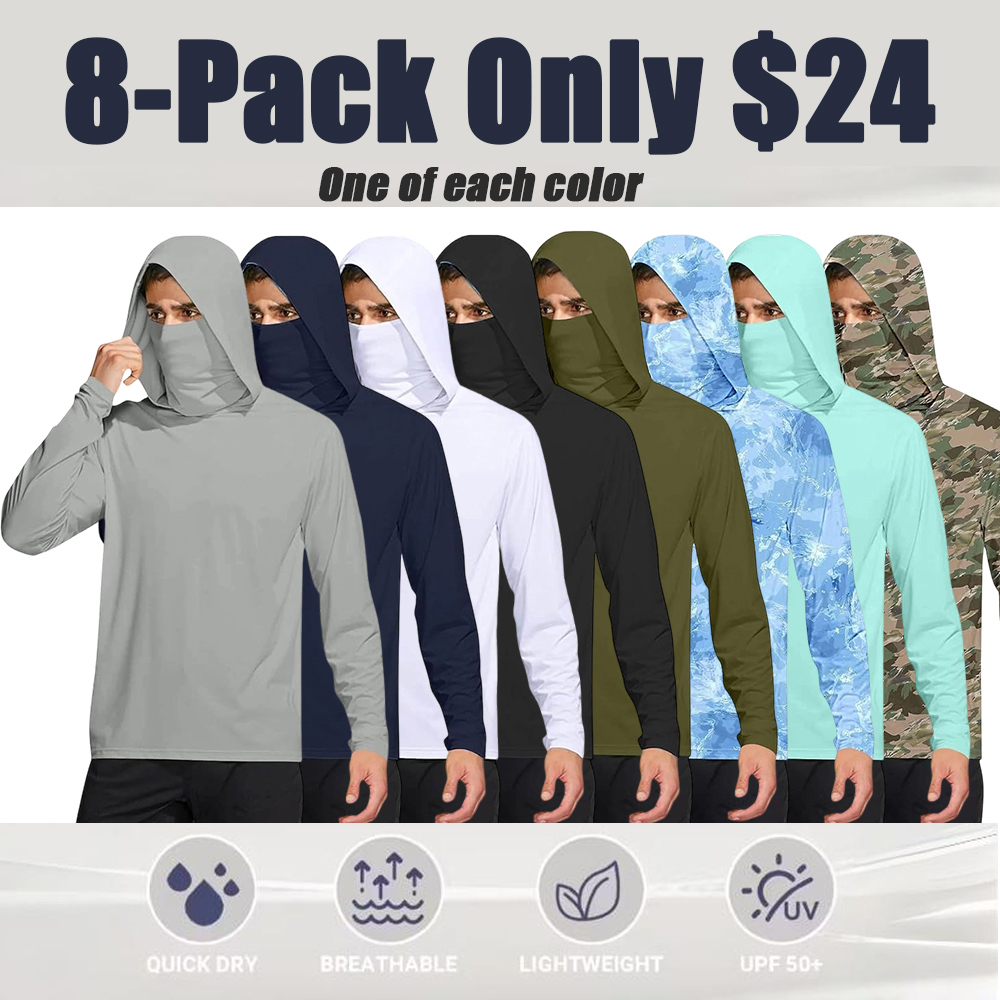 ☀️Men’s UPF 100 Sun Protection Hoodie with UV Detection