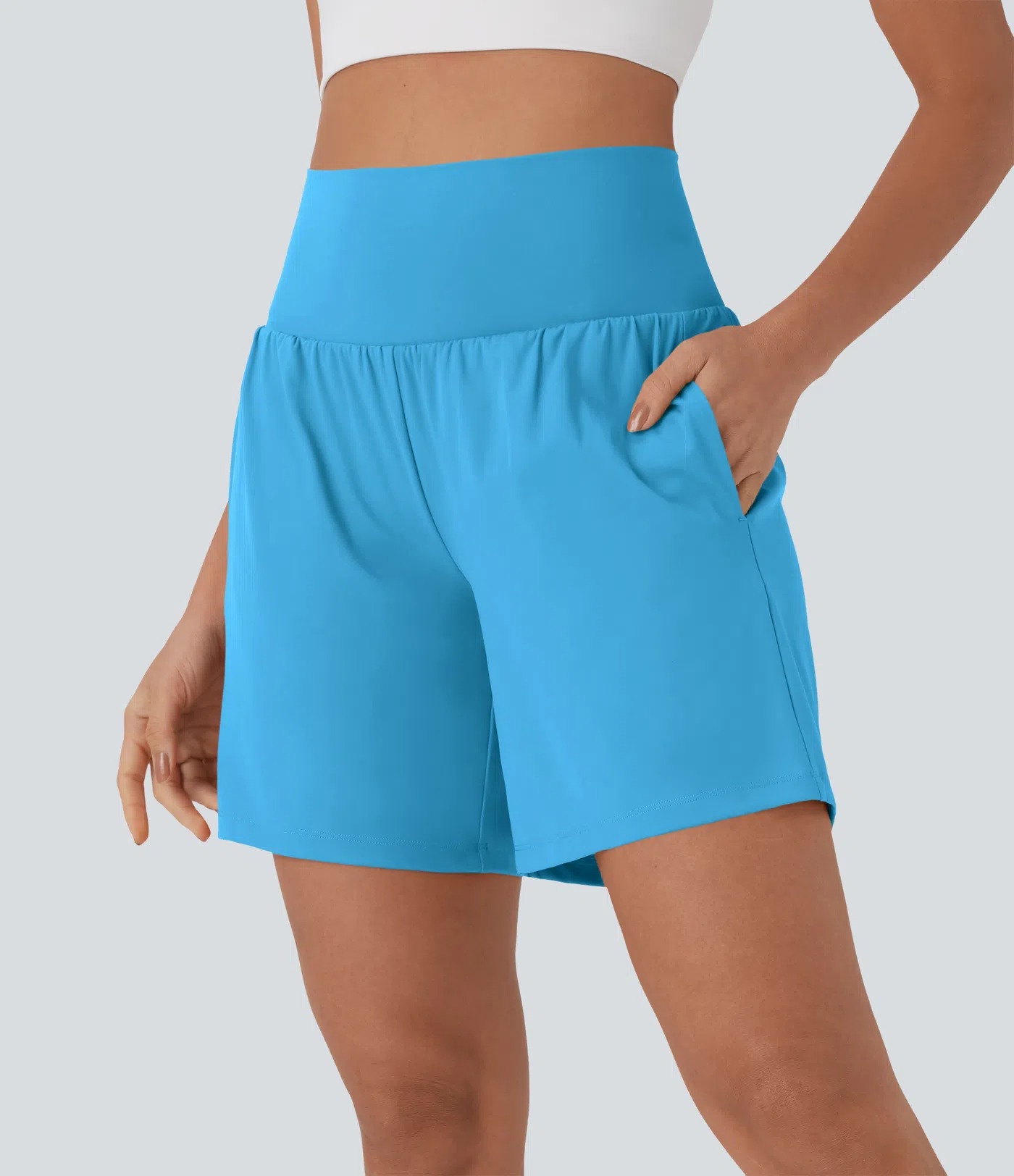 🔥Women’s 2-in-1 Super High-Waisted Cool-Touch Yoga Shorts with Pockets (3