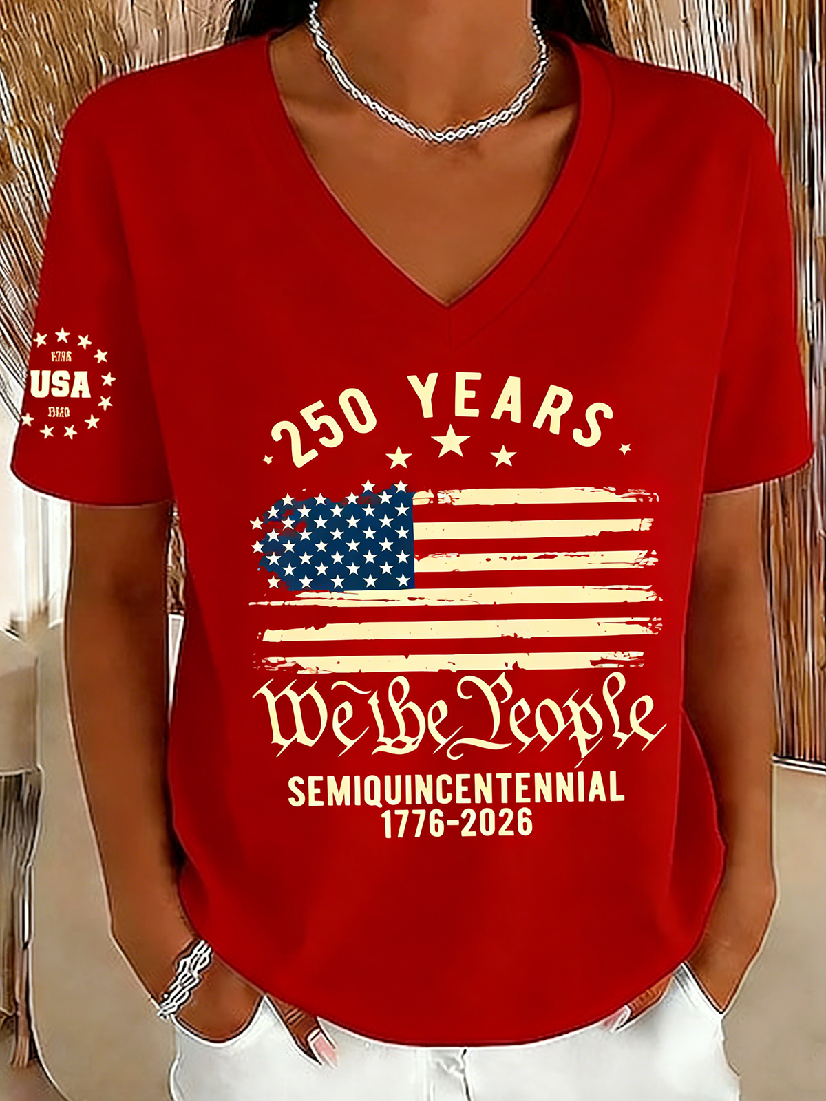 Cotton Text Letters Regular Fit Elegant T-Shirt